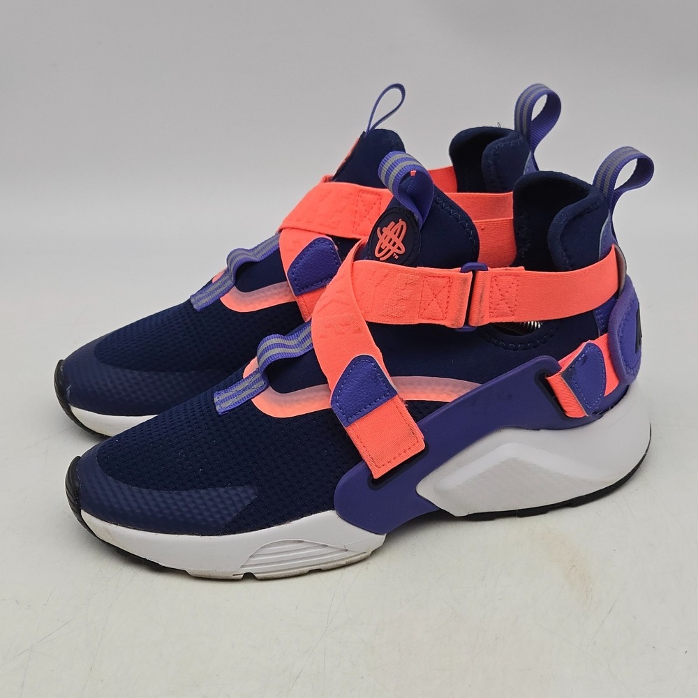 Nike Huarache City Blue Orange Purple Sneakers GS‎ Youth 6Y AJ6662-403 Womens 8